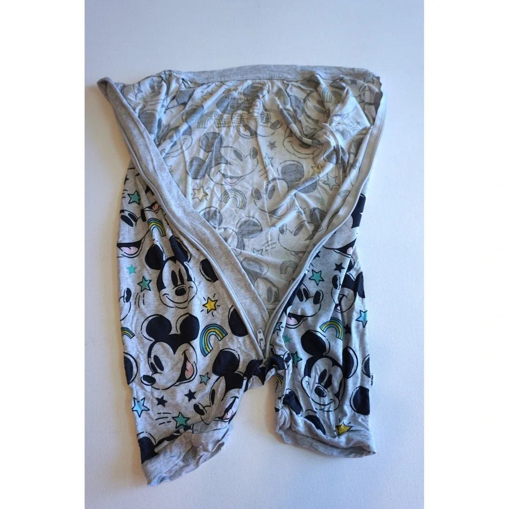 Disney Little Sleepies Mickey Mouse Bamboo Romper Gray 12-18 Months RK1.K5003